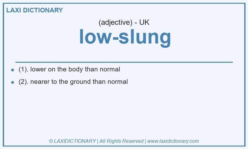 Definition low-slung in British English