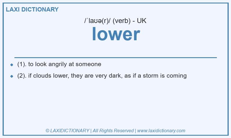 Definition lower in British English