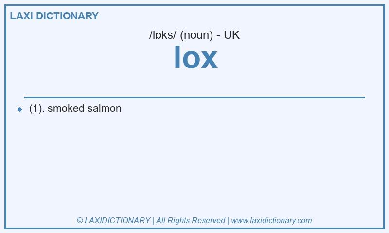 Definition lox in British English