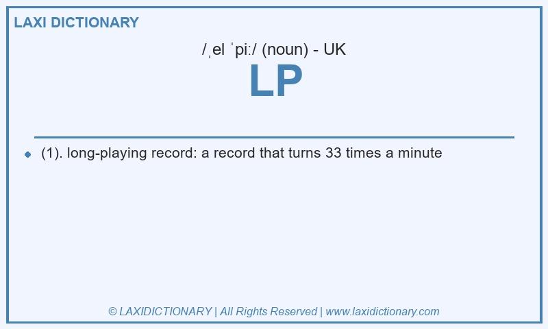 Definition LP in British English