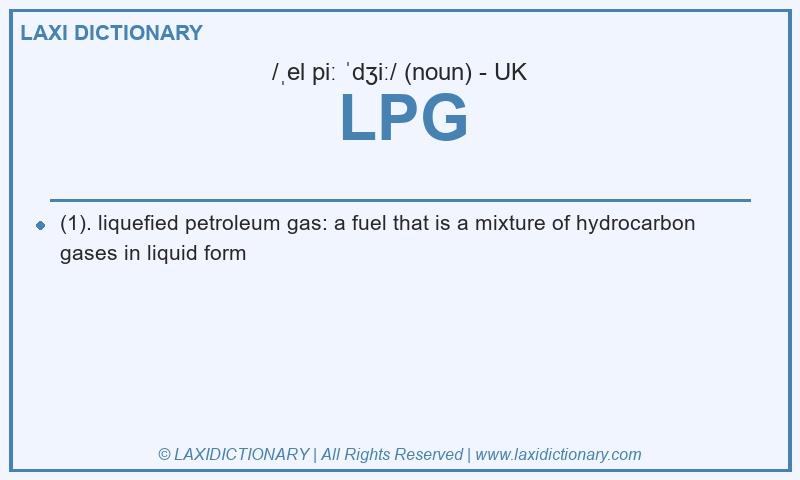 Definition LPG in British English