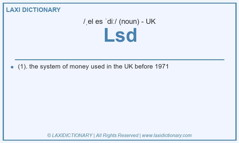 Definition Lsd in British English
