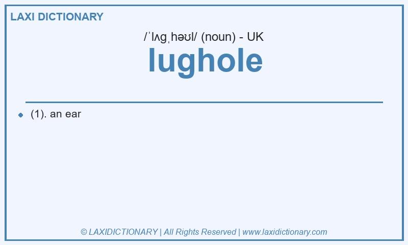 Definition lughole in British English