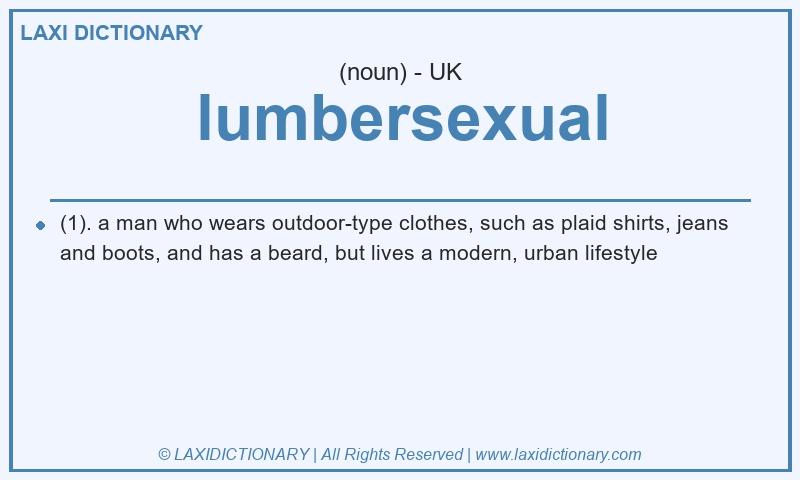 Definition lumbersexual in British English