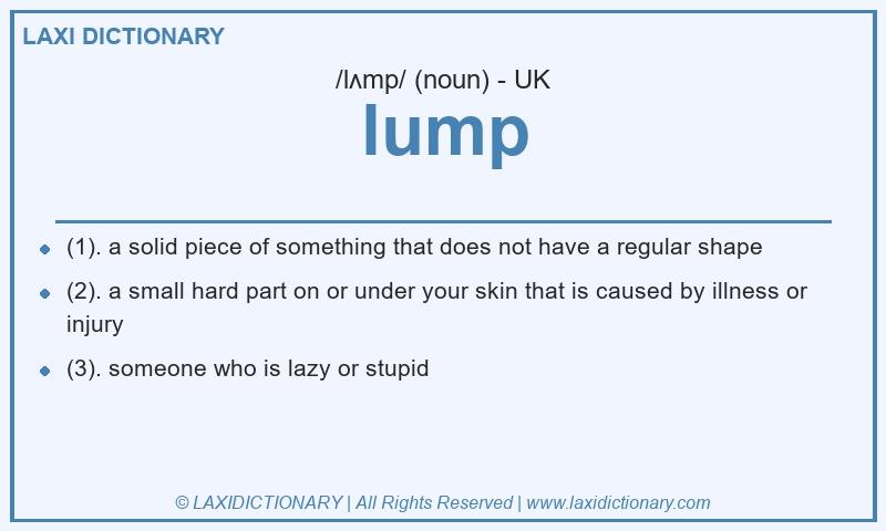 Definition lump in British English