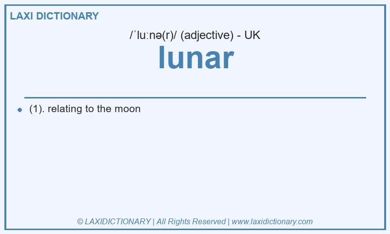 Definition lunar in British English