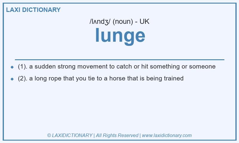 Definition lunge in British English
