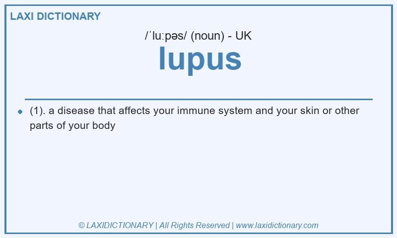 Definition lupus in British English