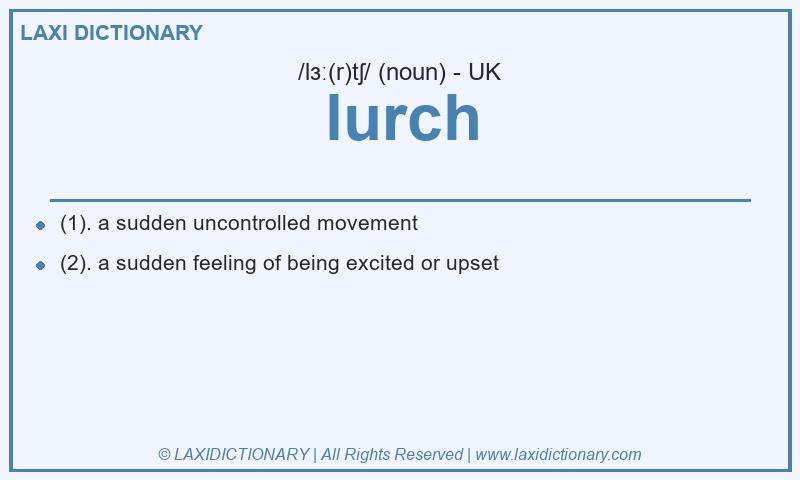 Definition lurch in British English