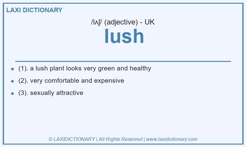 Definition lush in British English