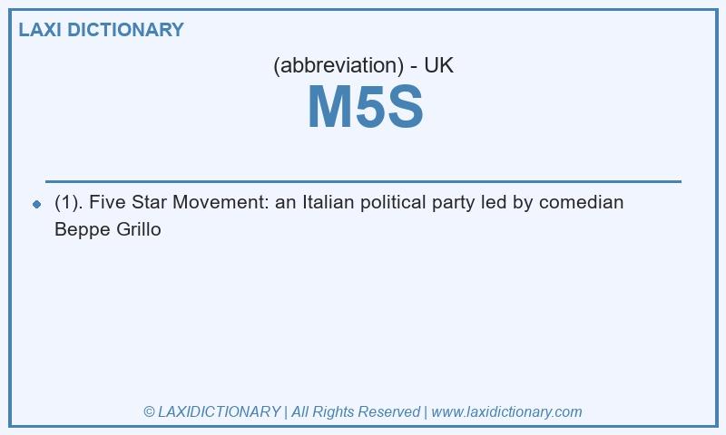 Definition M5S in British English