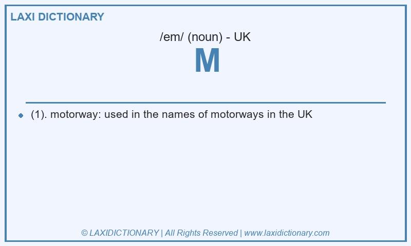 Definition M in British English