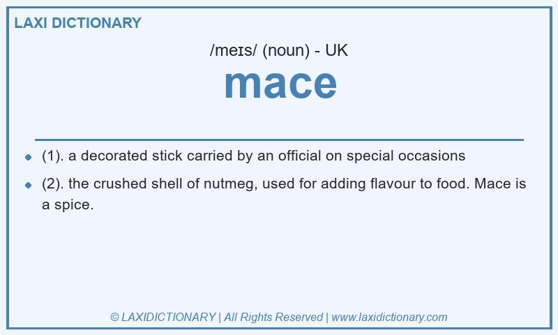 Definition mace in British English