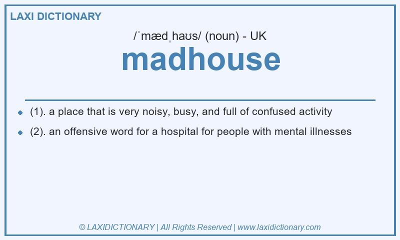 Definition madhouse in British English