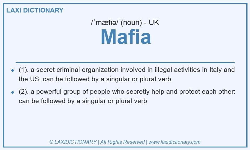 Definition Mafia in British English