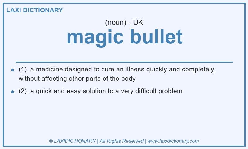 Definition magic bullet in British English