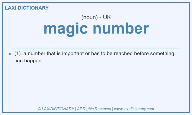 Definition magic number in British English