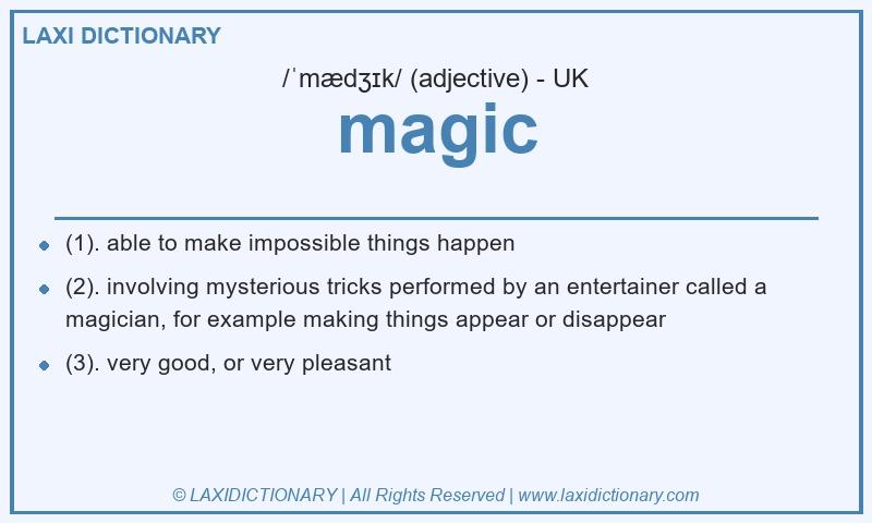 Definition magic in British English