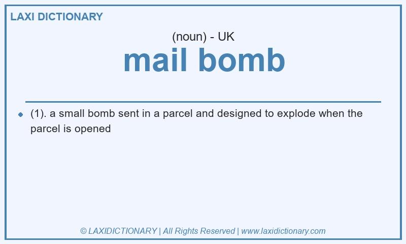 Definition mail bomb in British English