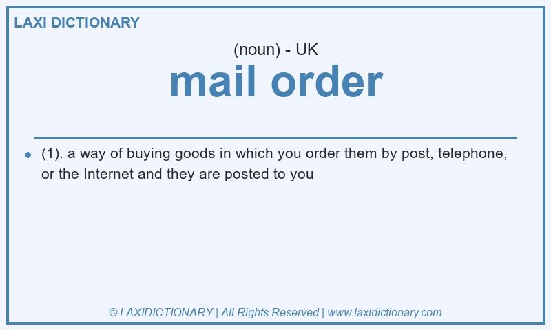 Definition mail order in British English