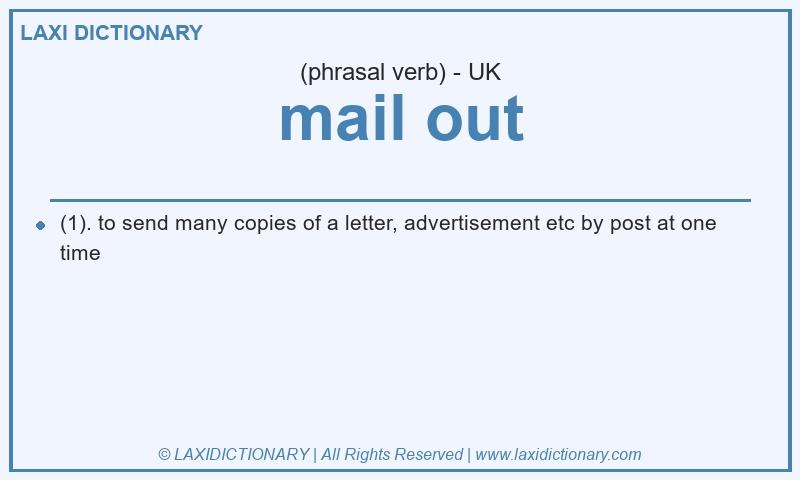 Definition mail out in British English