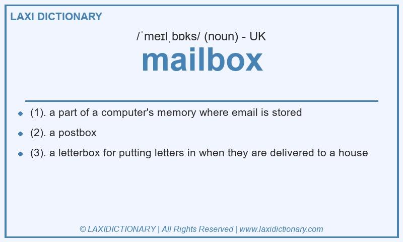 Definition mailbox in British English
