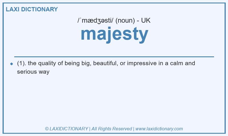 Definition majesty in British English