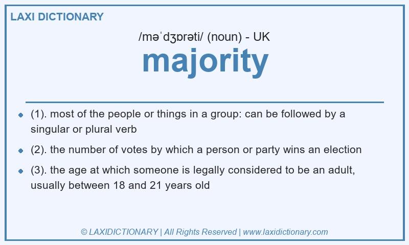 Definition majority in British English