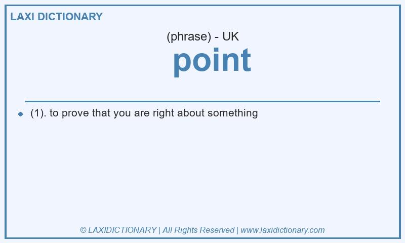 Definition   point in British English