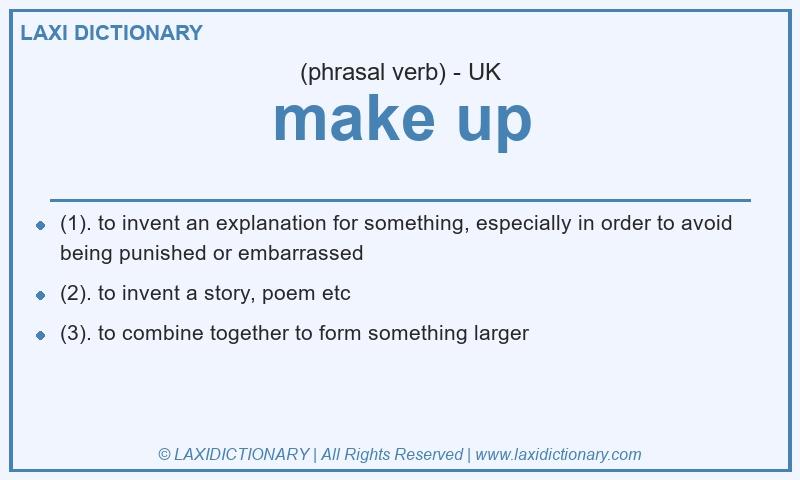 Definition make up in British English