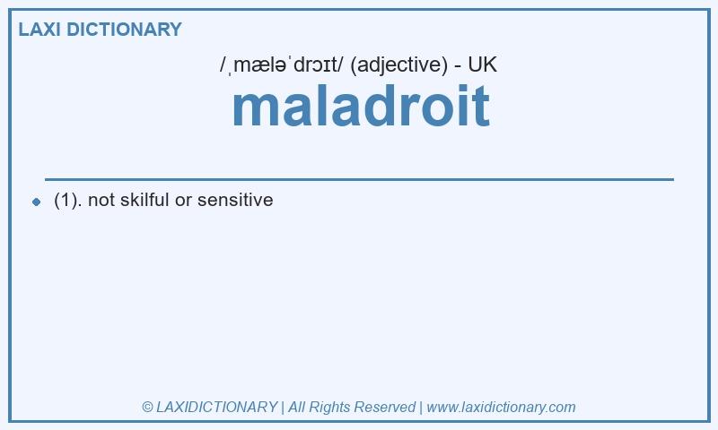 Definition maladroit in British English