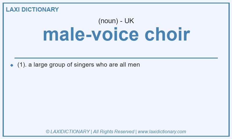 Definition male-voice choir in British English