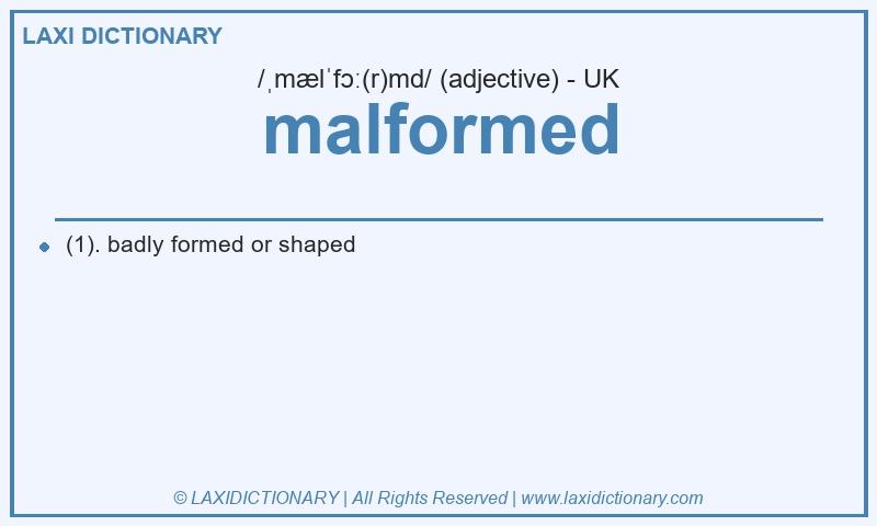Definition malformed in British English