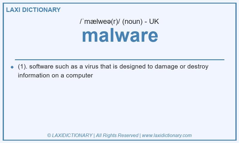 Definition malware in British English