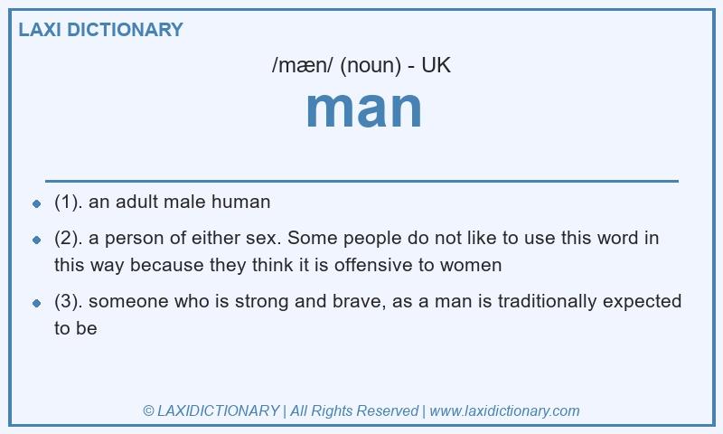 Definition man in British English
