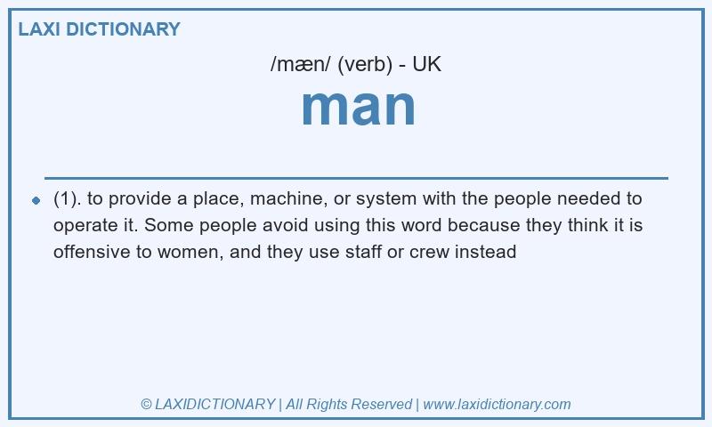 Definition man in British English