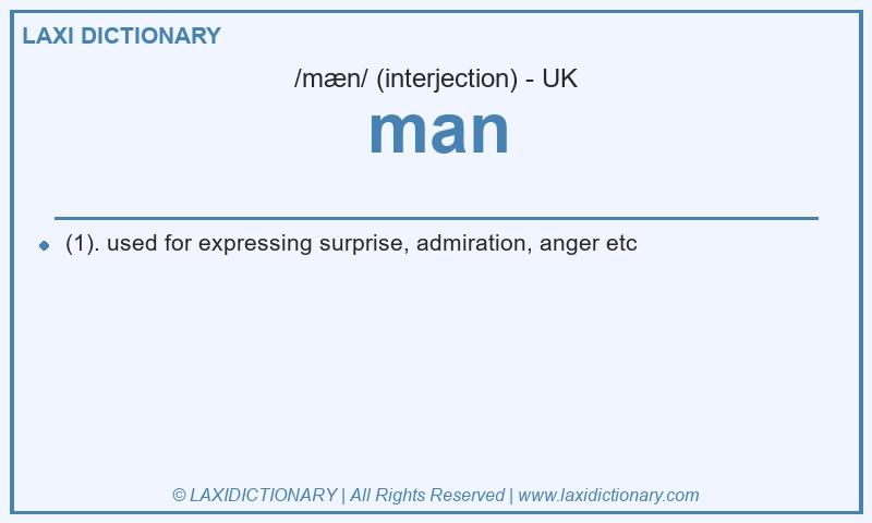 Definition man in British English