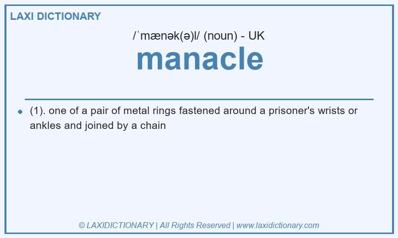 Definition manacle in British English
