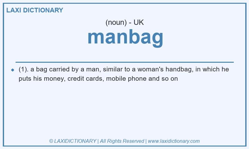 Definition manbag in British English