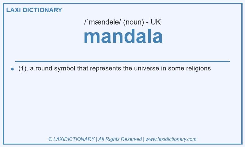 Definition mandala in British English