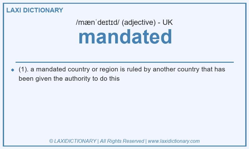 Definition mandated in British English
