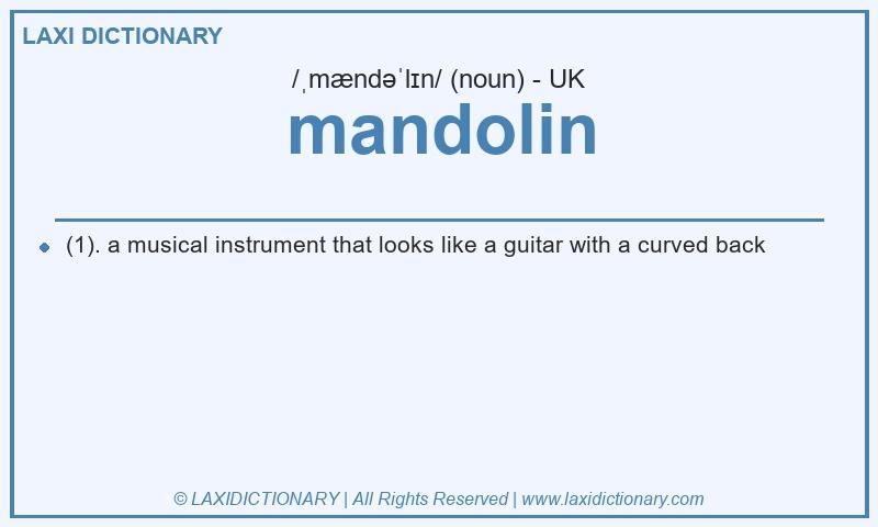Definition mandolin in British English
