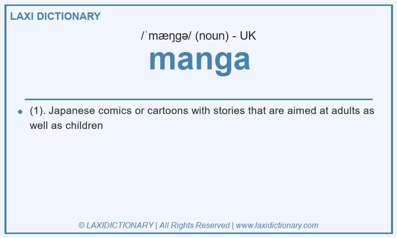 Definition manga in British English