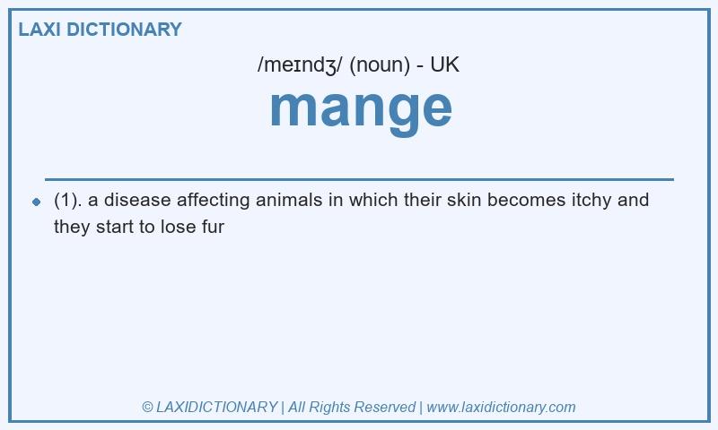 Definition mange in British English