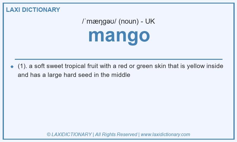 Definition mango in British English