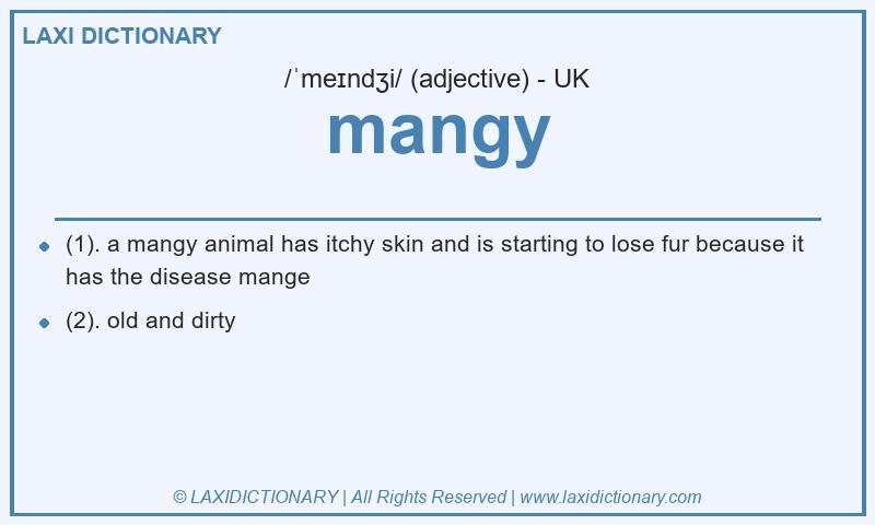 Definition mangy in British English