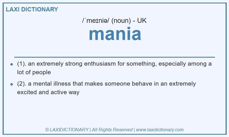 Definition mania in British English