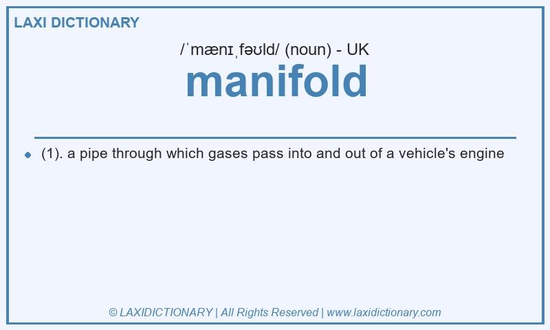Definition manifold in British English