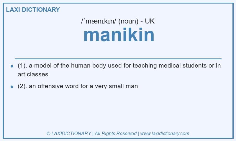 Definition manikin in British English
