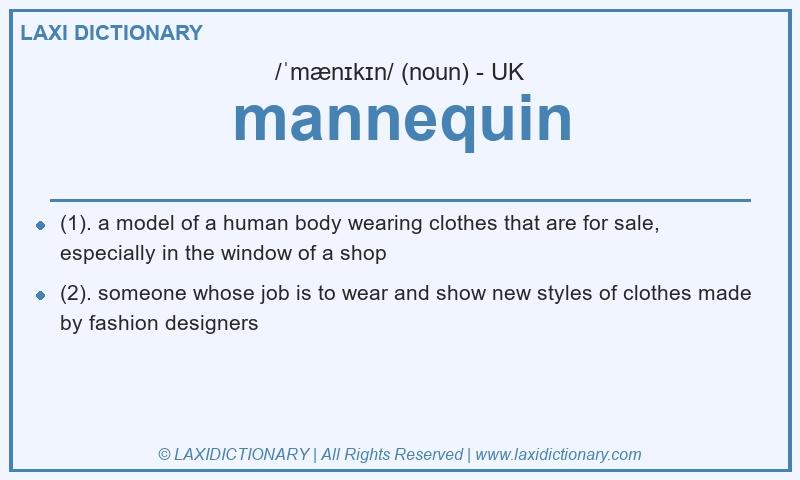 Definition mannequin in British English
